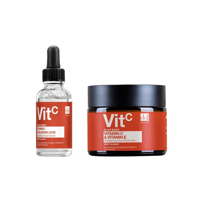 skinChemists US - Vitamin C & Hyaluronic Acid Anti-ageing Facial Serum 30ml + Vitamin C & Vitamin E Brightening Anti-ageing Duo Moisturiser 60ml