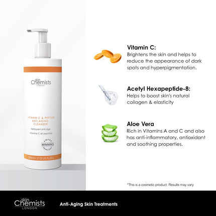 skinChemists US - Vitamin C & Peptide Cleanser 200ml