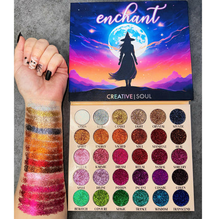 Creative Soul Cosmetics - Enchant Pressed Glitter Eyeshadow Palette
