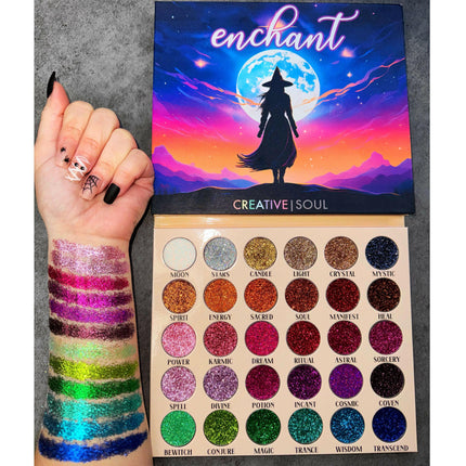 Creative Soul Cosmetics - Enchant Pressed Glitter Eyeshadow Palette