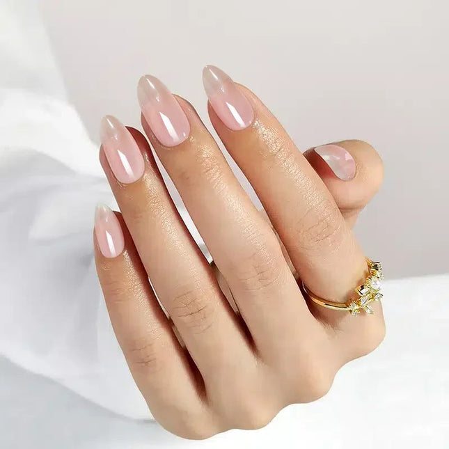 Nail Pop Studio - Mirror Glaze Almond Nails - Press On Nails | Long Lasting & Reusable