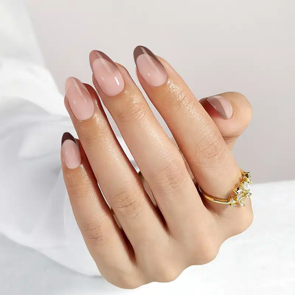 Nail Pop Studio - Mocha Muse Almond Nails - Press On Nails | Long Lasting & Reusable