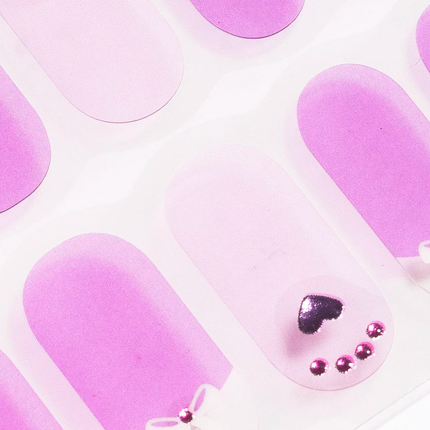 Candied Nails - Nail Sticker - Lavender Heart Gel Nails