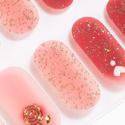 Candied Nails - Heart Rose Gel Nails