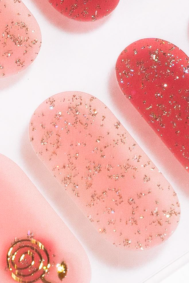 Candied Nails - Heart Rose Gel Nails