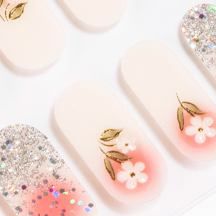 Candied Nails - Pink Daisy Gel Nails