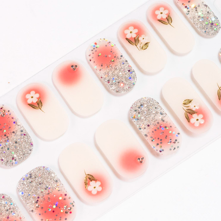 Candied Nails - Pink Daisy Gel Nails