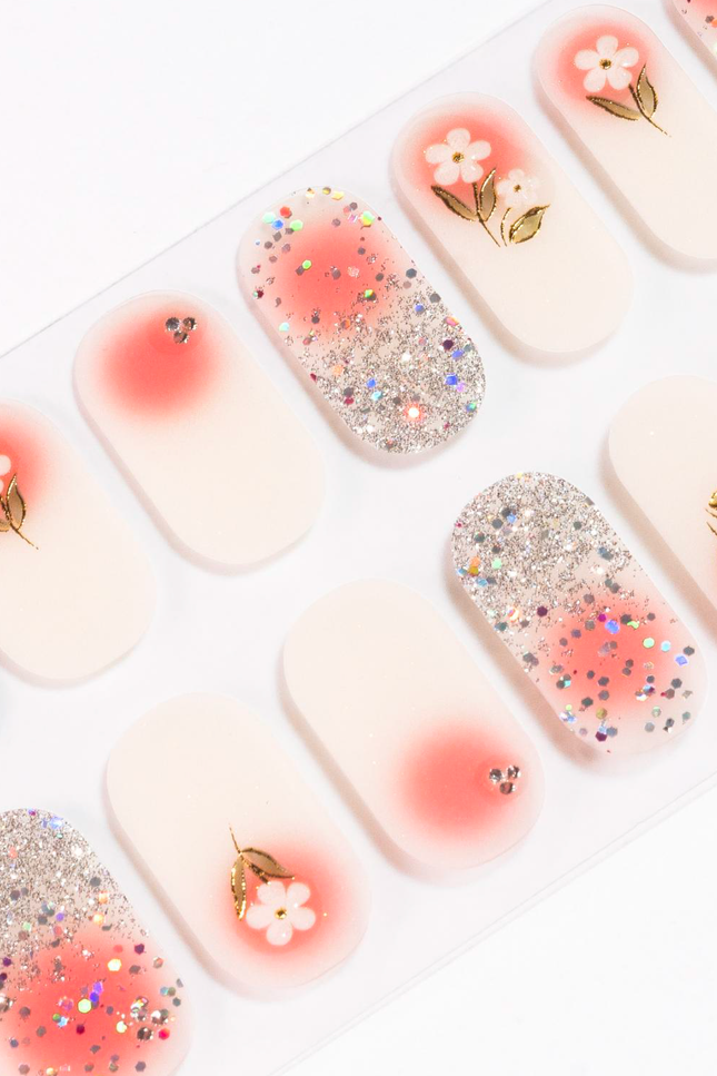 Candied Nails - Pink Daisy Gel Nails