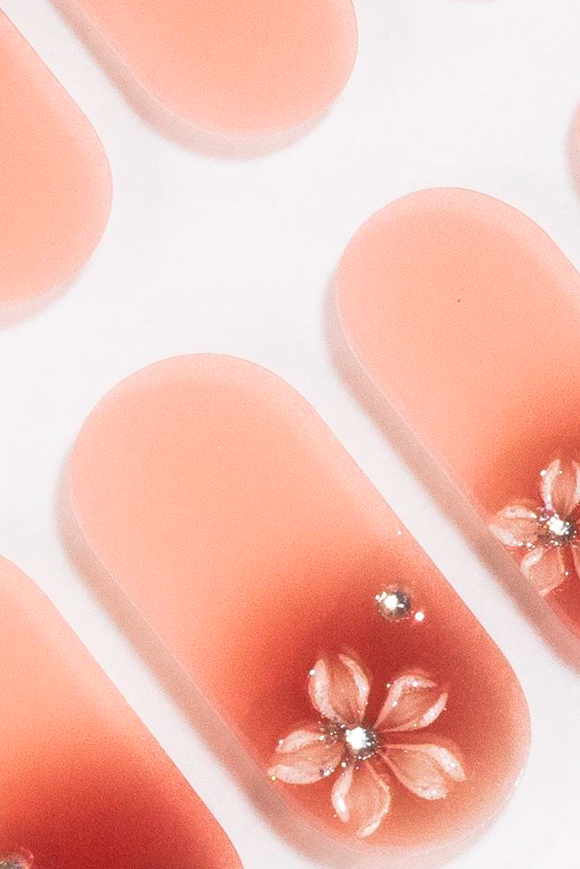 Candied Nails - Floral Ombre Gel Nails