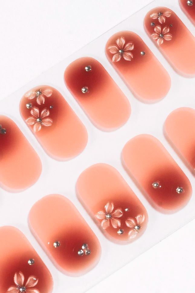 Candied Nails - Floral Ombre Gel Nails