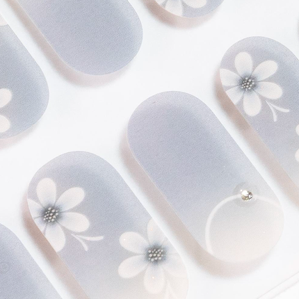 Candied Nails - Blue Floral Gel Nails