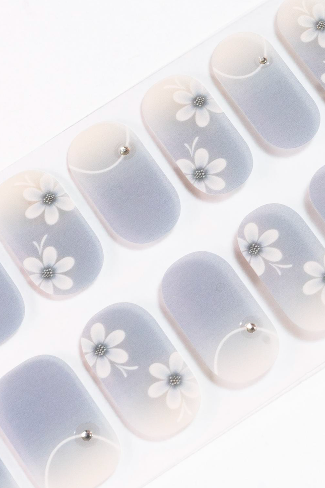 Candied Nails - Blue Floral Gel Nails