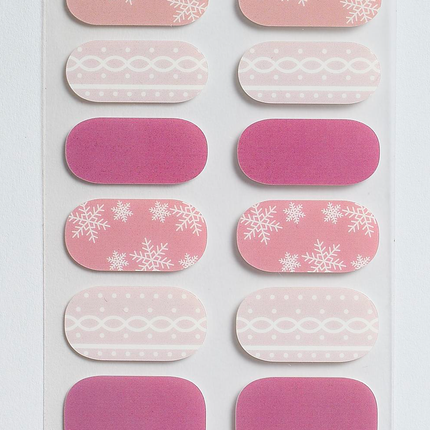 Candied Nails - Nail Sticker - Pink Snow Gel Nails