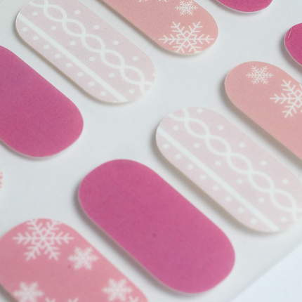 Candied Nails - Nail Sticker - Pink Snow Gel Nails