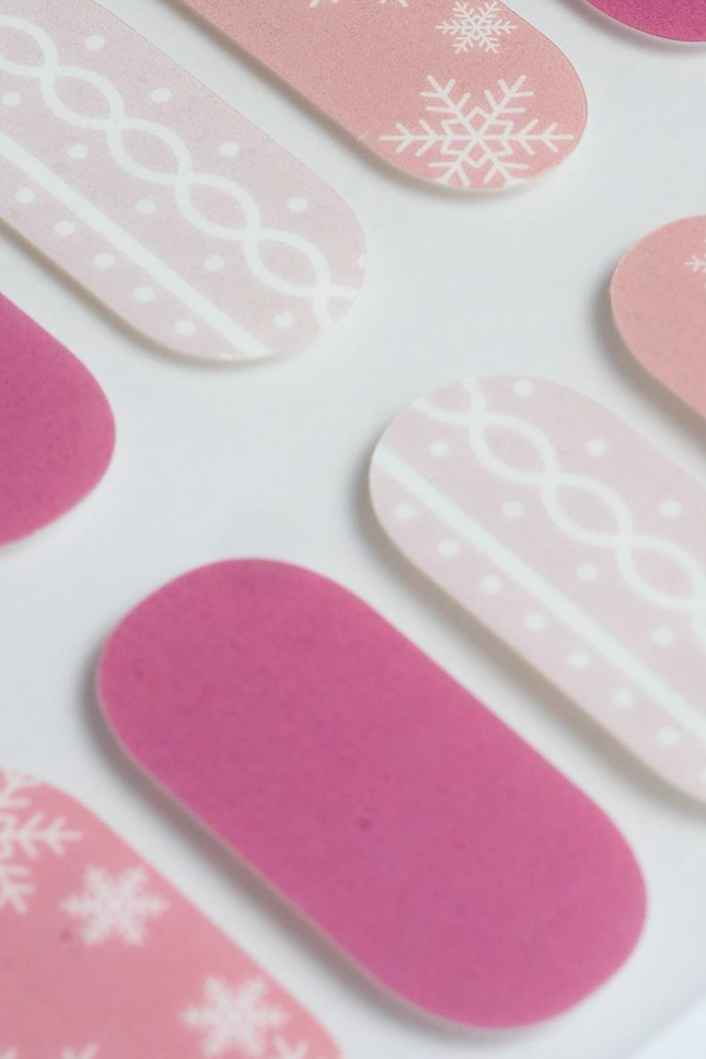 Candied Nails - Nail Sticker - Pink Snow Gel Nails