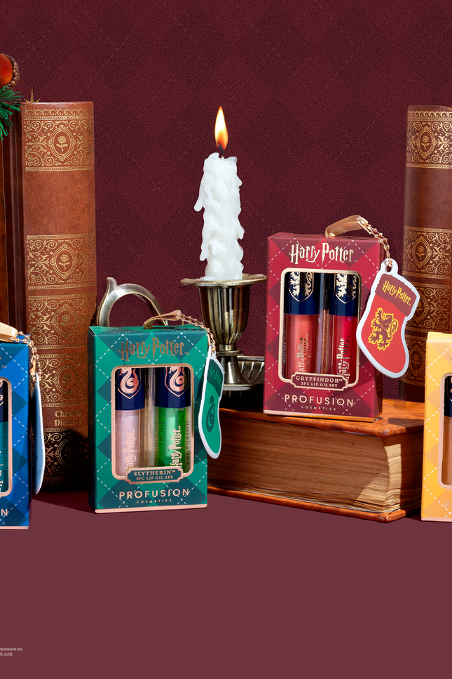 Profusion Cosmetics - Harry Potter Holiday | Gryffindor™ Slytherin™ Hufflepuff™ Raven Claw™ Lip Duo Set